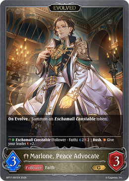Marlone, Peace Advocate (Evolved)