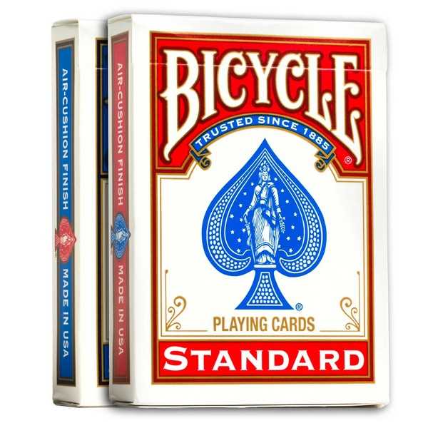 Cartes à jouer Bicycle Gold Standard Rouge et Bleu