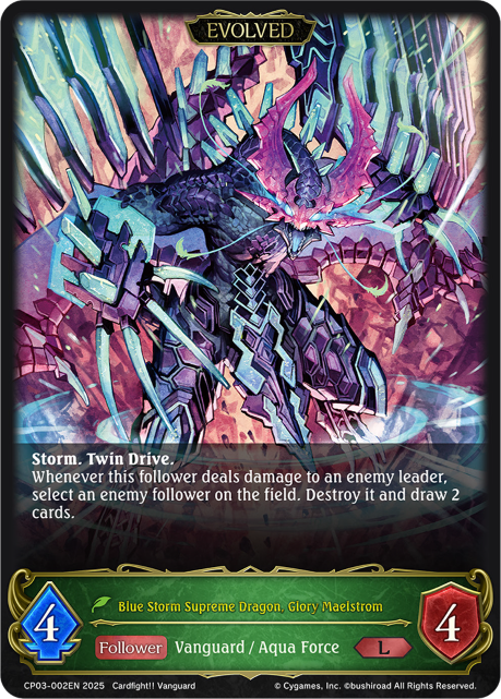 Blue Storm Supreme Dragon, Glory Maelstrom (Evolved)