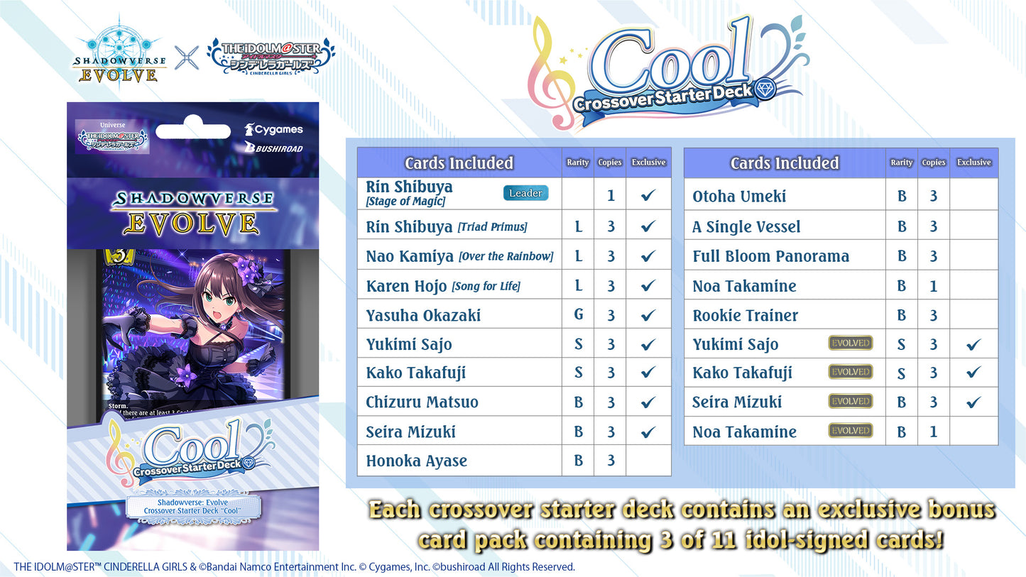 Shadowverse: Evolve Crossover - The idolm@ster Cinderella Girls - Starter Deck