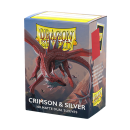 Dragon Shield – Standard size – Dual Matte – Crimson & Silver