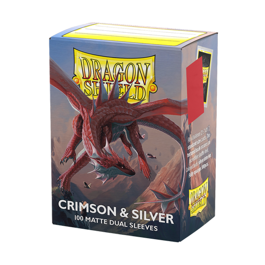Dragon Shield – Standard size – Dual Matte – Crimson & Silver