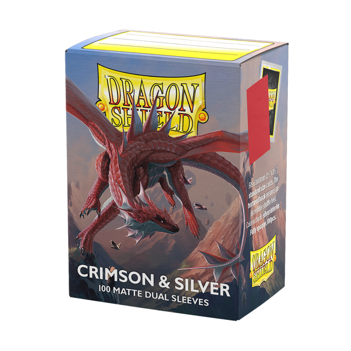Dragon Shield – Standard size – Dual Matte – Crimson & Silver