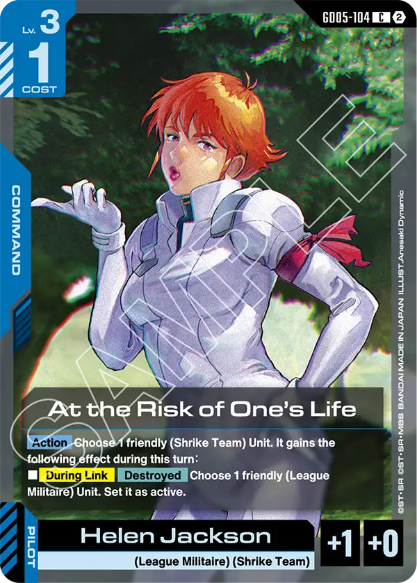 At the Risk of Ones Life GD05-104