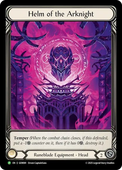 Helm of the Arknight