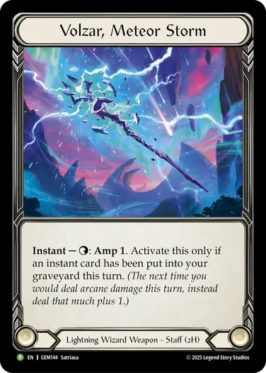 Volzar, Meteor Storm