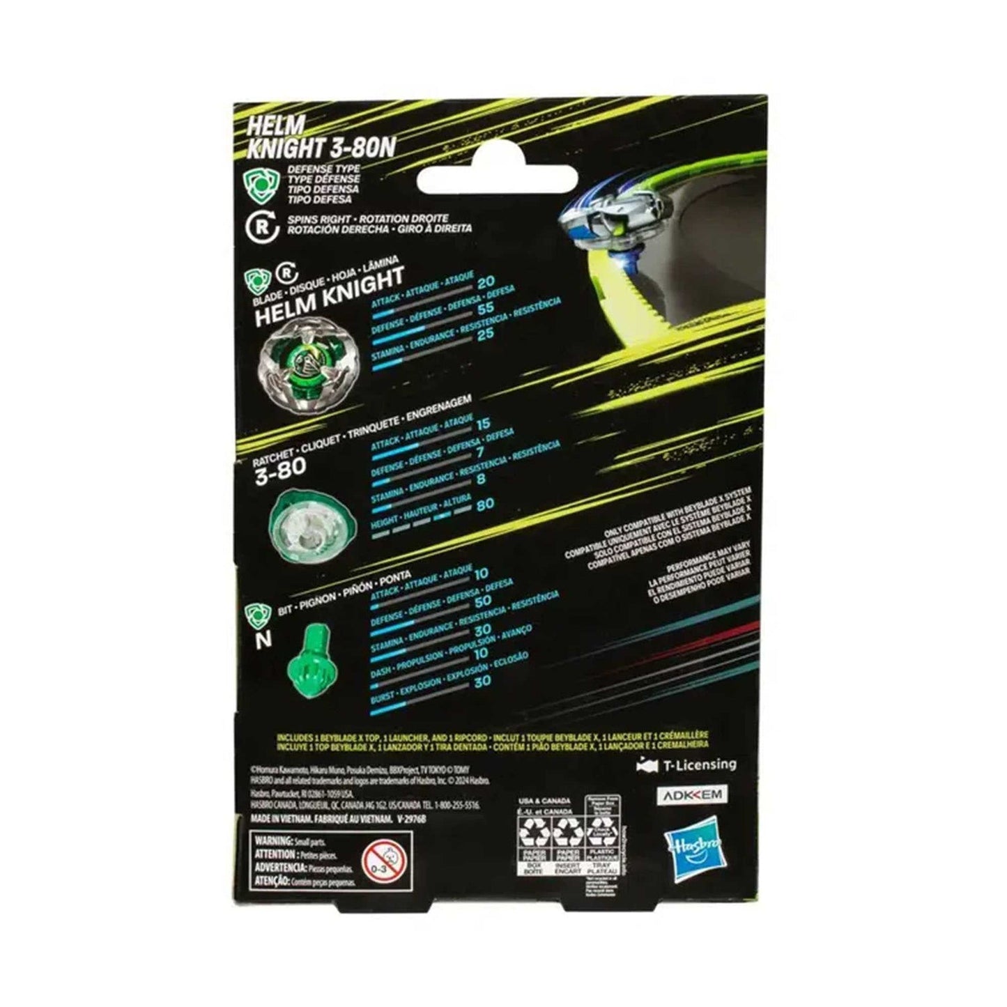 Beyblade X - Knight Shield 3 80N Defense BX04