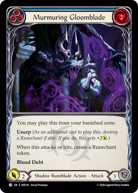 Murmuring Gloomblade (Blue)