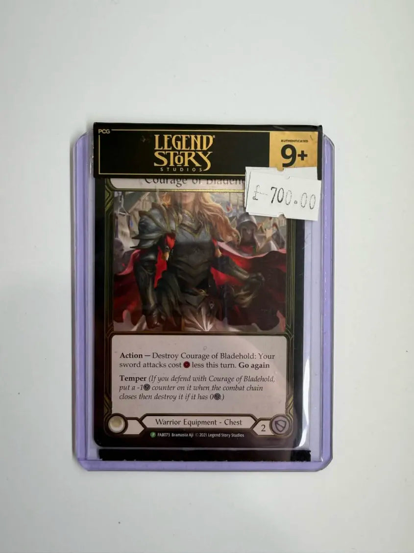 FAB Slab - Courage of Bladehold Gold Cold Foil Toploader