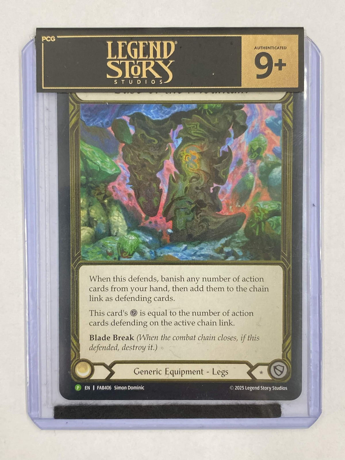 FAB Slab - Base of the Mountain Gold Cold Foil Toploader