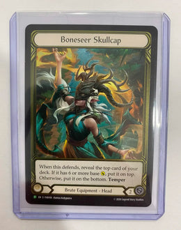 FAB Slab - Boneseer Skullcap Gold Cold Foil Toploader