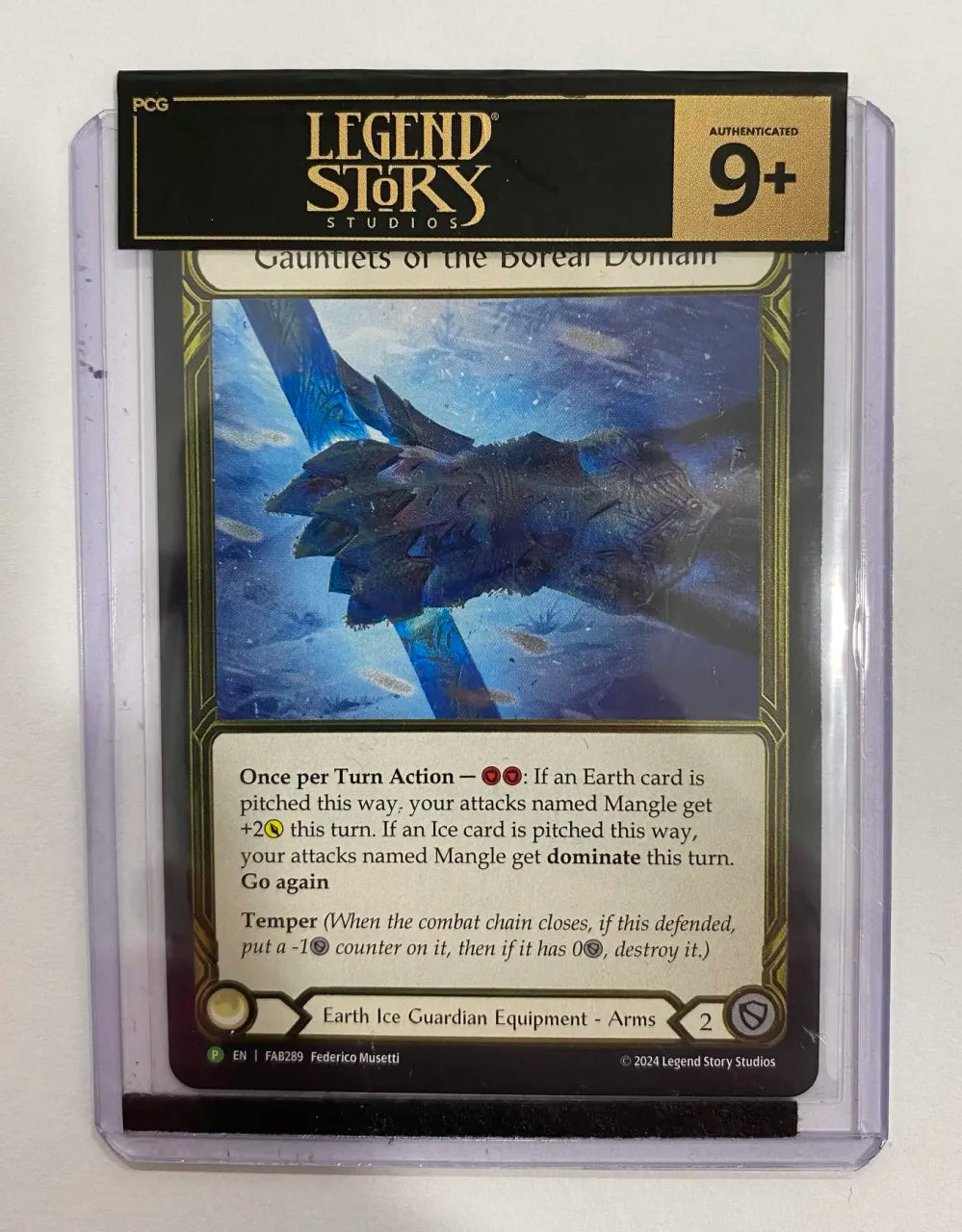 FAB Slab - Gauntlets of the Boreal Domain Gold Cold Foil Toploader