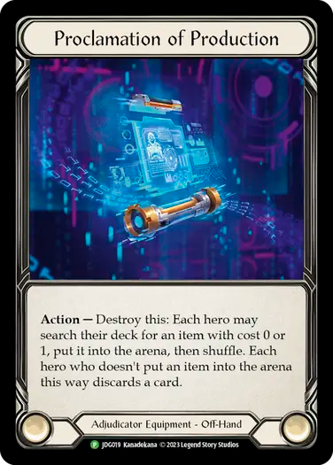 Proclamation of Production