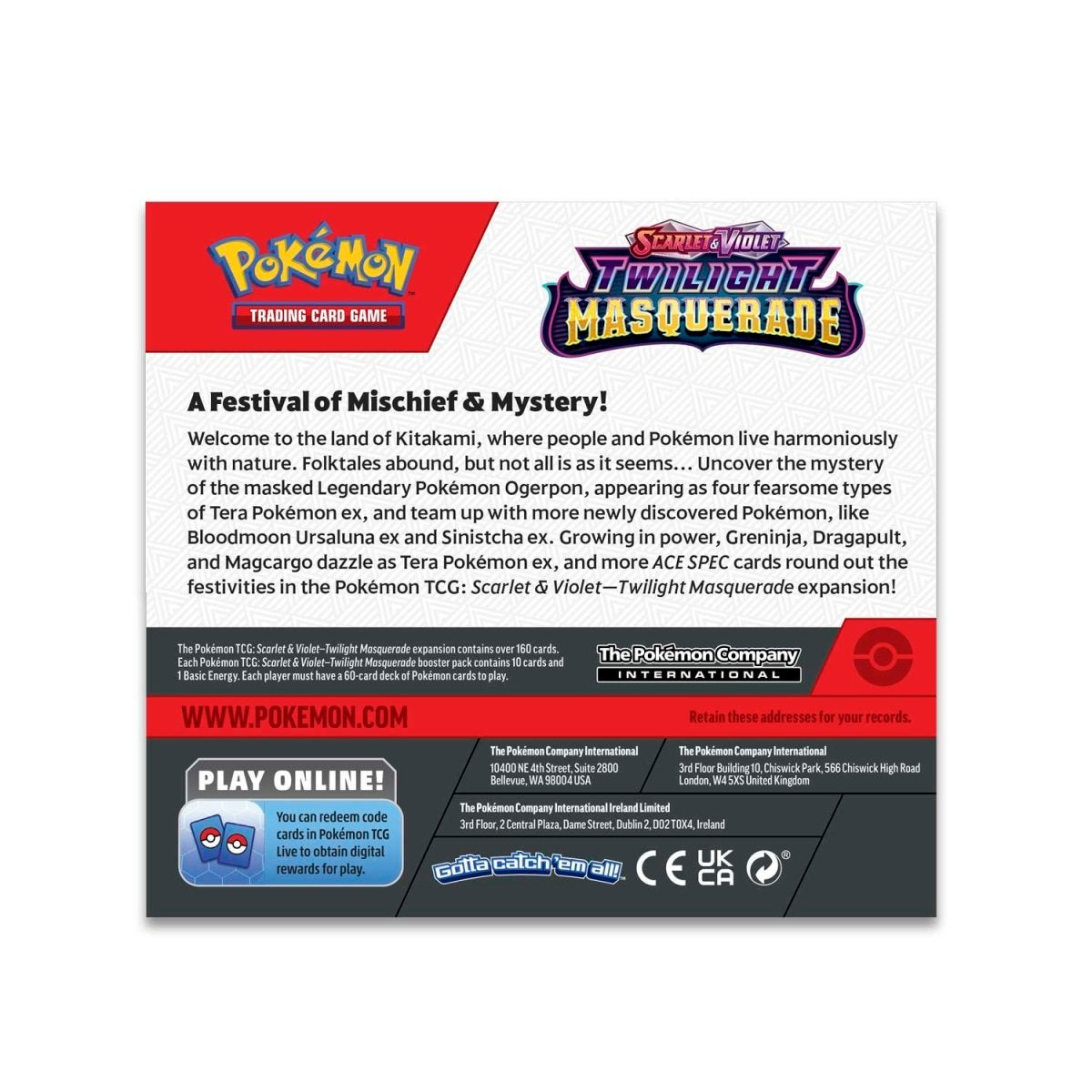 Pokémon Écarlate et Violet 6 Booster de Mascarade du Crépuscule