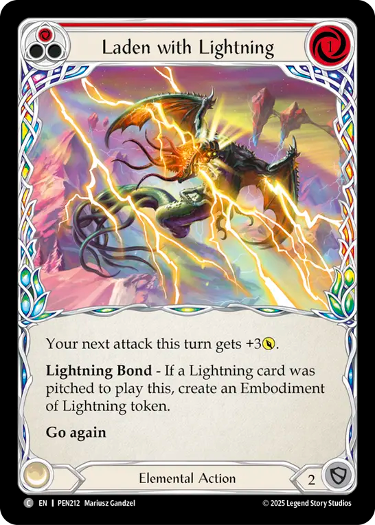 Laden With Lightning (Red)