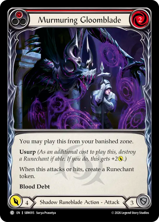 Murmuring Gloomblade (Red)