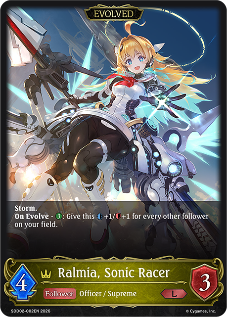 Ralmia, Sonic Racer (Evolved)