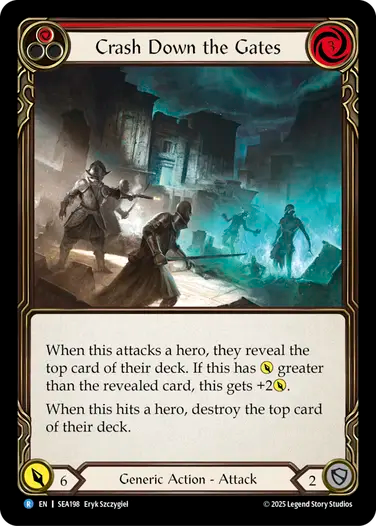 Crash Down the Gates (Red)