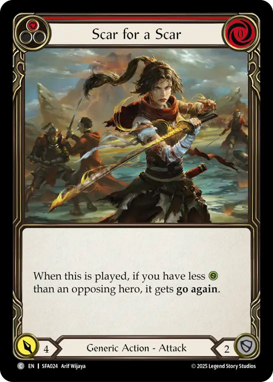 Cicatrice pour cicatrice (rouge)