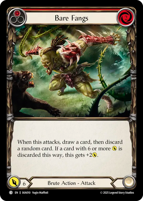 むき出しの牙(赤)