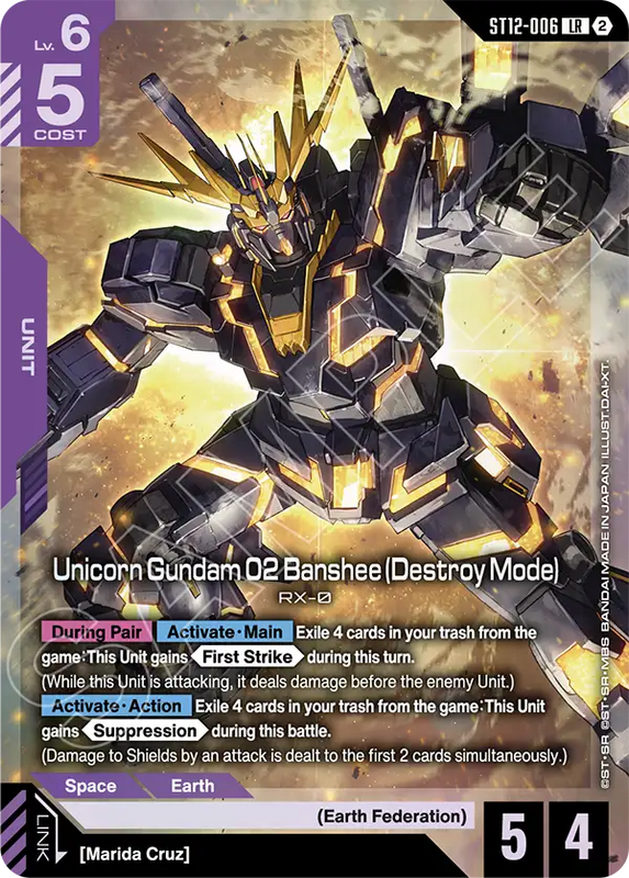 Unicorn Gundam 02 Banshee Destroy Mode ST12-006