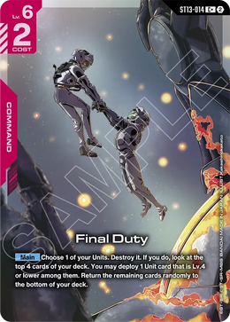 Final Duty  ST13-014