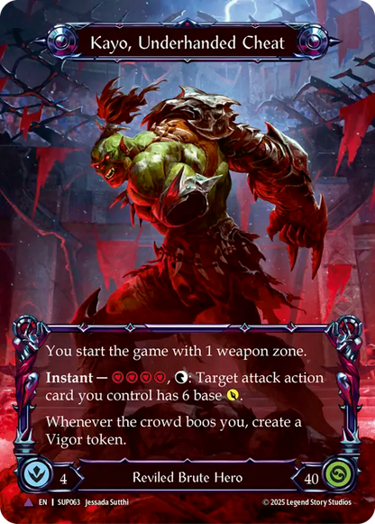 Kayo, Underhanded Cheat 