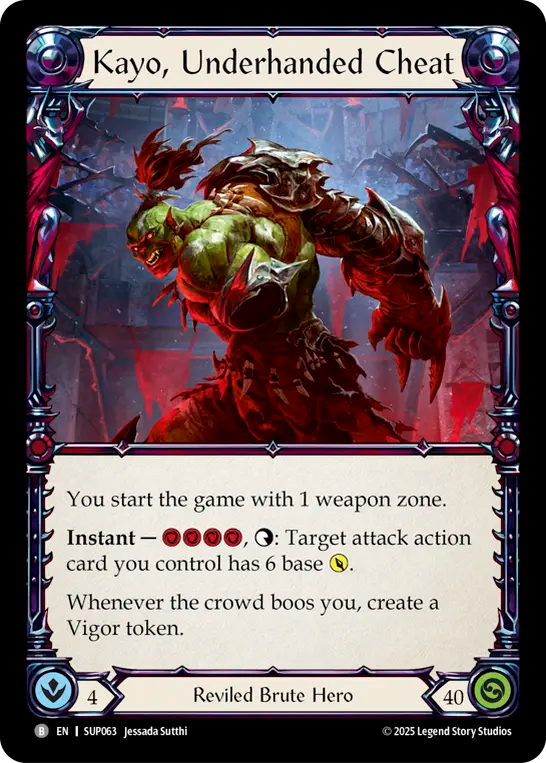 Kayo, Underhanded Cheat