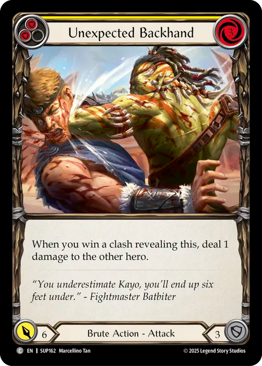 Unexpected Backhand (Yellow)