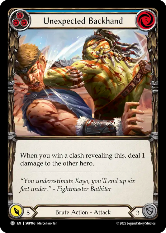 Unexpected Backhand (Blue)