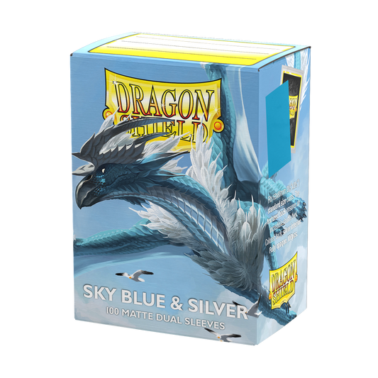 Dragon Shield – Standard size – Dual Matte – Sky Blue & Silver