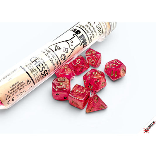 Chessex - Lab Dice 10 Shimmer - Ignis/Gold