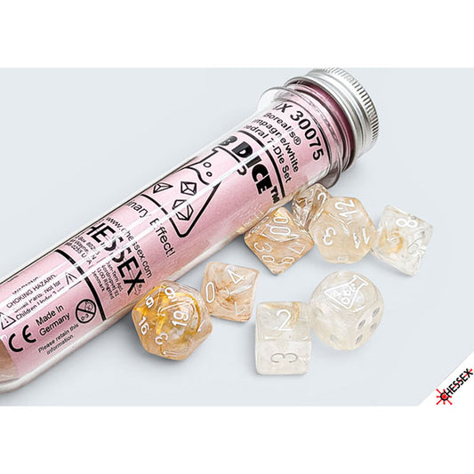 Chessex - Lab Dice 10 Borealis - Champagne/White