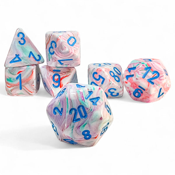 Chessex - Mega-Hedral Wave 2 7 Dice Set - Festive Pop Art
