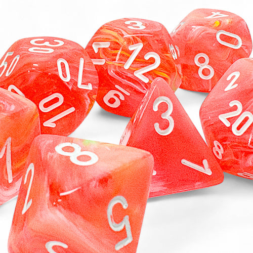 Chessex - Mega-Hedral Wave 2 7 Dice Set - Festive Dahlia