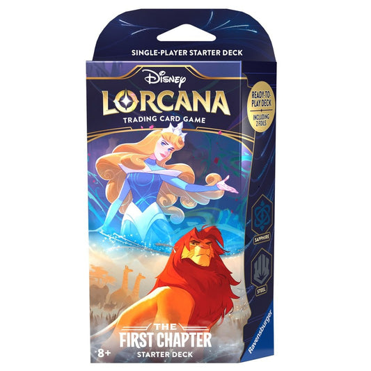 Lorcana The First Chapter Starter Deck - Sapphire Steel Aurora Simba