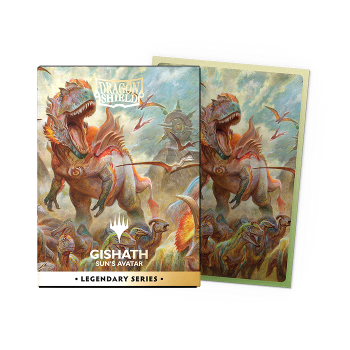 Dragon Shield MTG Legendary Series Gishath, Sun's Avatar Matte Dual Art Sleeves, 100-pack box and sleeve design
