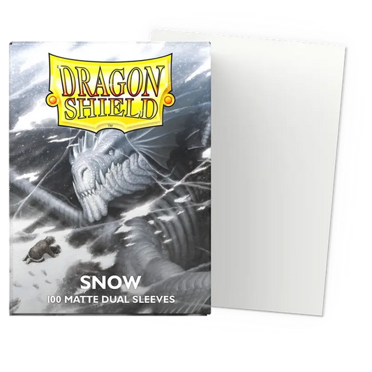 Dragon Shield Standard Dual Matte Sleeves - Snow (100 Pack)