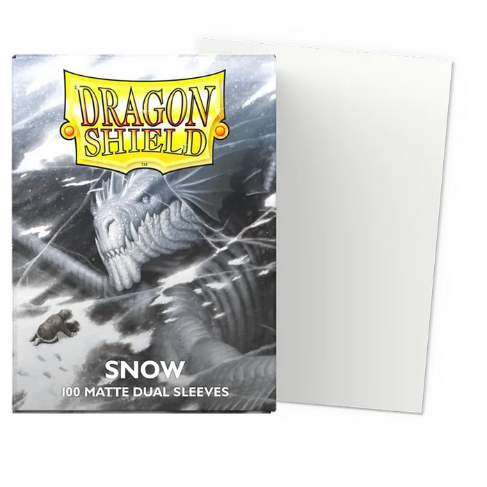 Dragon Shield Standard Dual Matte Sleeves - Snow (100 Pack)