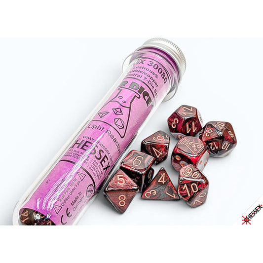 Chessex - Lab Dice 10 Lustrous - Gothic/Copper