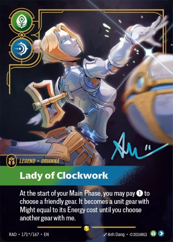 Orianna, Lady of Clockwork - Riftbound Radiance Signed Foil 171*/167