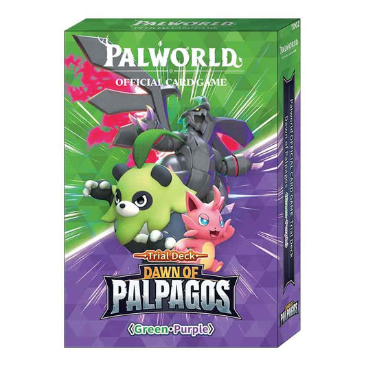 Palworld OFFICIAL CARD GAME - Dawn of Palpagos Green - Purple Trial Deck