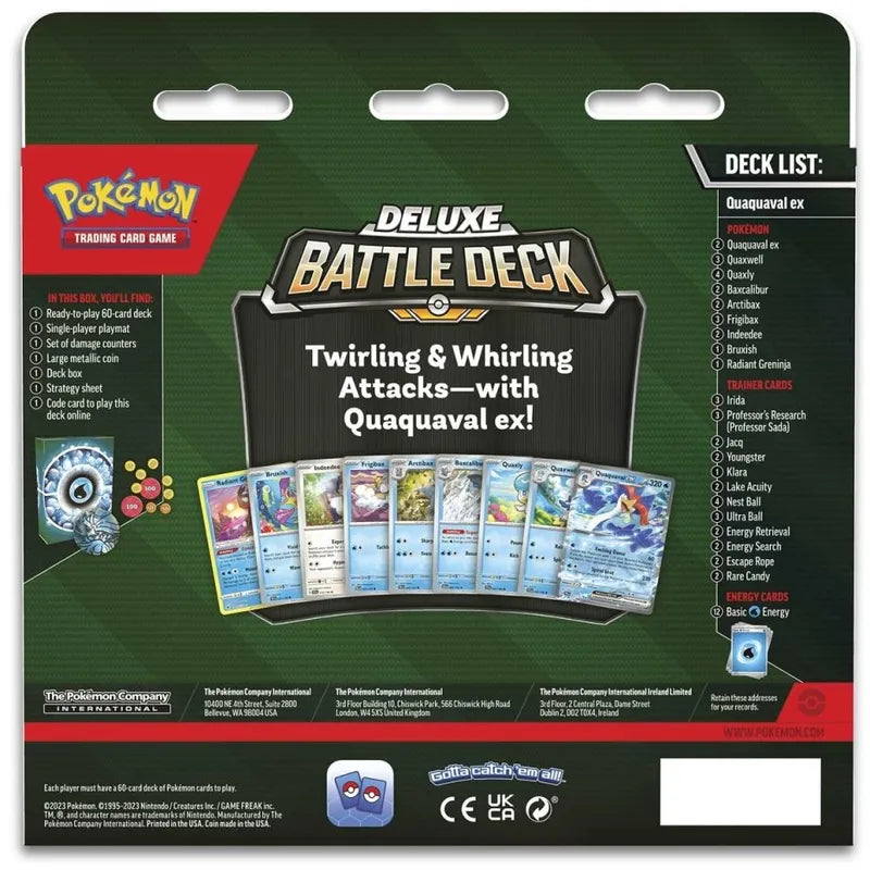 Pokémon TCG: Quaquaval ex Deluxe Battle Deck