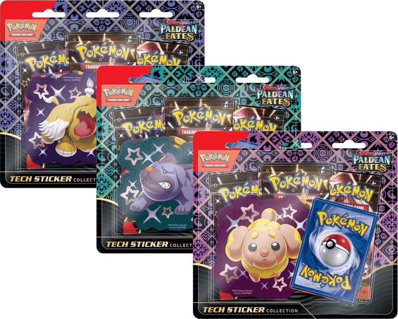 Collection d'autocollants techniques Pokémon Écarlate et Violet 4.5 Paldean Fates