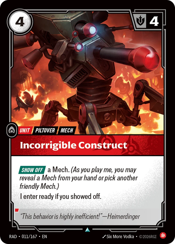 Incorrigible Construct - Riftbound Radiance 011