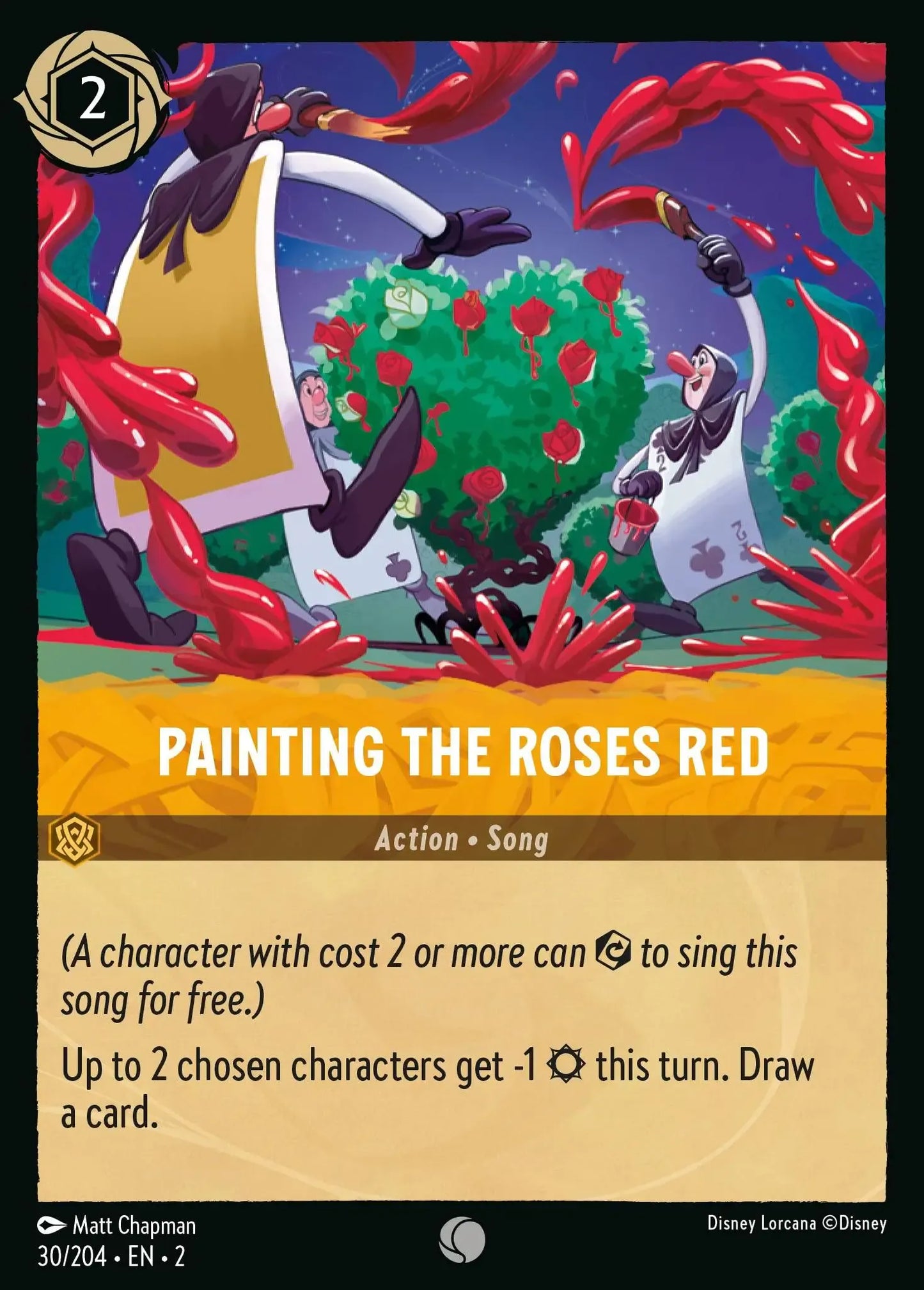Peindre les roses en rouge
