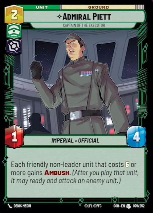 Admiral Piett: Captain of the Executor