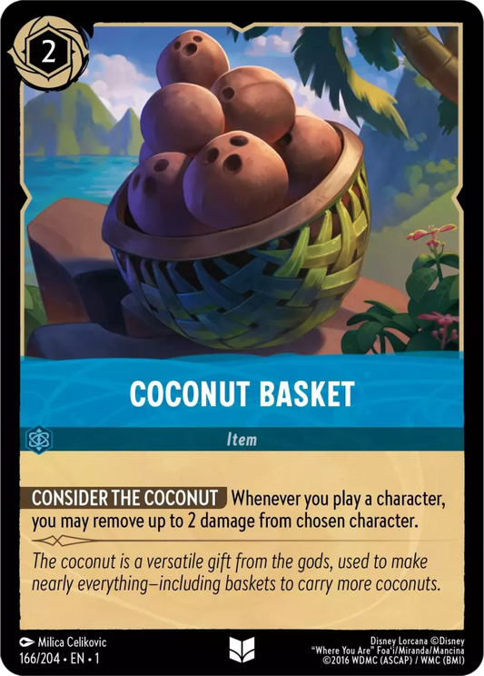 Panier de noix de coco
