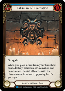 Talisman of Cremation (Blue)